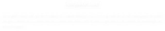 Complete List

As Graphic Artist for up to 15 plants of Captive Plastics, Inc., it is my role to be the checkpoint at which design is delivered as perfection for production, With over 15 years experience, my wealth of knowledge has become expert.